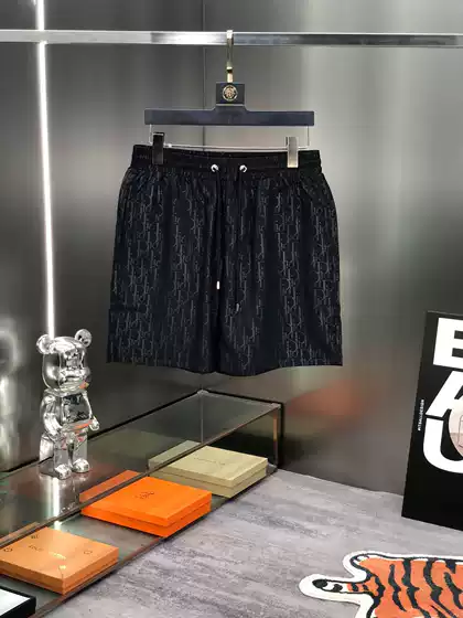 European Cross-Border Wholesale Foreign Trade New Summer Men's Beach Pants Roller Embossed Quick-Drying Casual Shorts with Lining