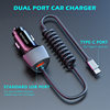 Cross-Border Pd30W+Qc18W Car Charger, Super Fast Charging Car Charger with Retractable Cable, Factory Wholesale