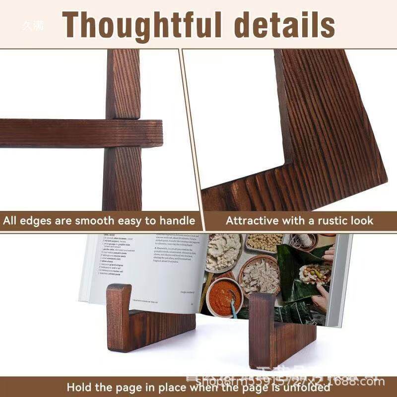 Ready-Made Cd Record Display Stand, Recipe Reading Stand, Kitchen Restaurant Menu Holder Base, Solid Wood Recipe Stand Wholesale