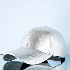 Four Seasons New Snake Pattern Cap Men's Bare Reflective PU Leather Hat Trendy Fashion Sunscreen Baseball Cap Women