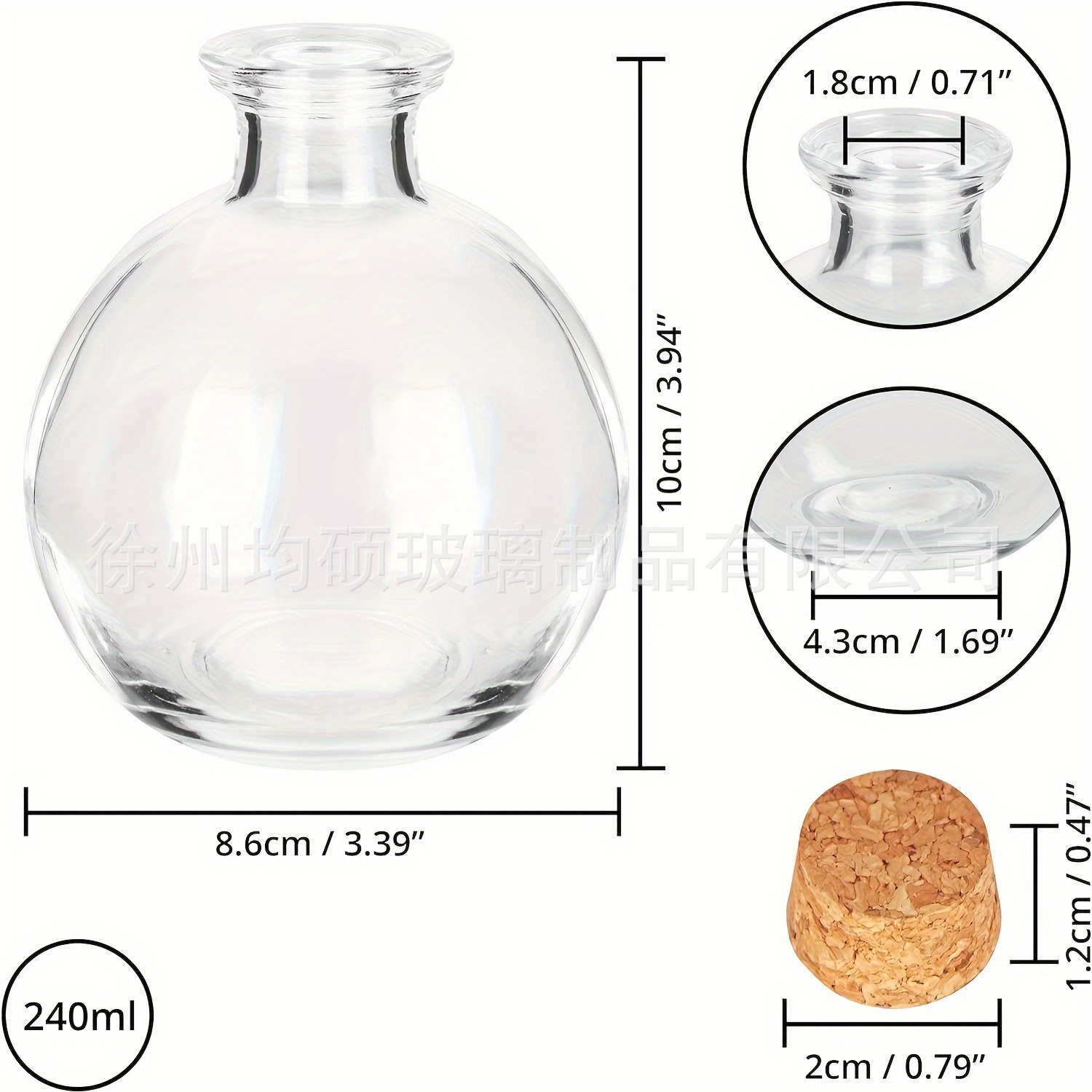 亚马逊小花瓶套装桌面摆件玻璃花瓶高颜值香薰瓶家居装饰品工厂