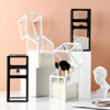 Customized Plastic Edge Glass Dressing Table Transparent Flip-Top Dust-Proof Desktop Organizer Lipstick Eyebrow Pencil Makeup Brush Storage