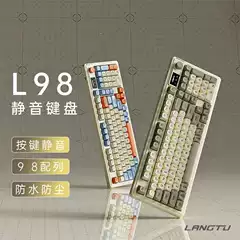 Langtu L98 Wireless Bluetooth Triple-Mode Keyboard RGB Backlit, Wired Quiet Membrane Keyboard for Laptop, Office, and Gaming