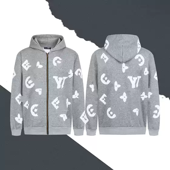 Original High Version Lujia New Classic Heavy Towel Full Embroidery Logo Zipper Hooded Sweatshirt Jacket Cardigan