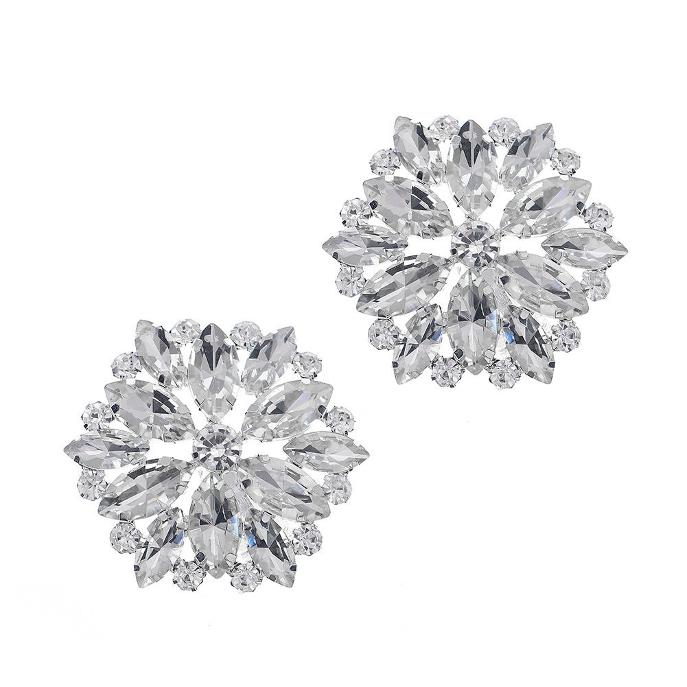 Creative New Detachable Rhinestone Shoe Buckle Shining Ball Shoes Flower Accessories Women's European and American Bride Wedding Shoes Accessories Shoe Clip