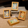 Mini Hollow Glass Surface Three-Dimensional Painting Chinese Style Mdf Wooden Photo Frame Sticker Display 7.5*10 Small Ornaments Wholesale