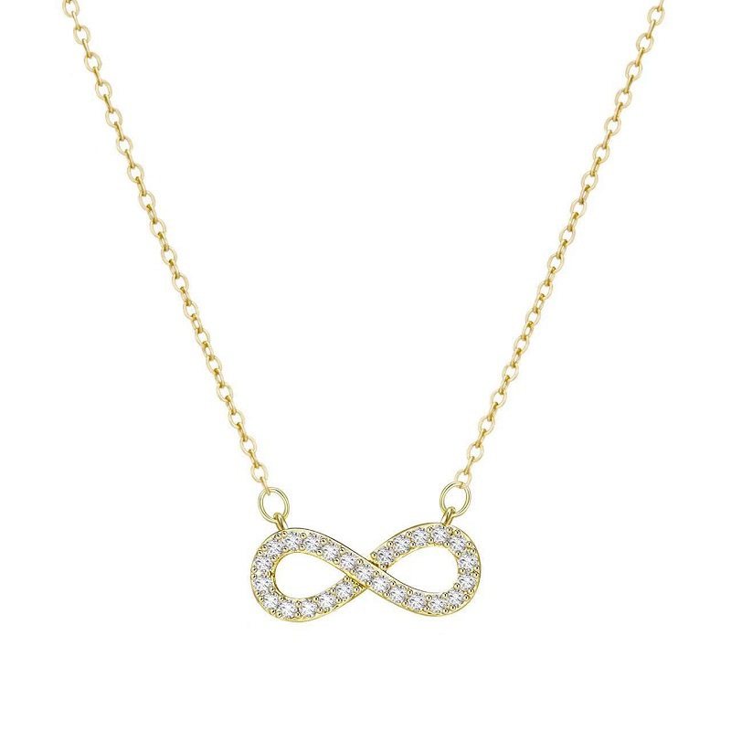 European and American-style Cross-border Simple Lucky 8-character Necklace Accessories Women's Fashion All-match Personality Design High-grade Clavicle Chain