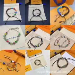 L Brand European and American Foreign Trade Cross-Border Pearl Bracelet, Adjustable Colorful Beaded Fashion Trendy Direct Factory Wholesale