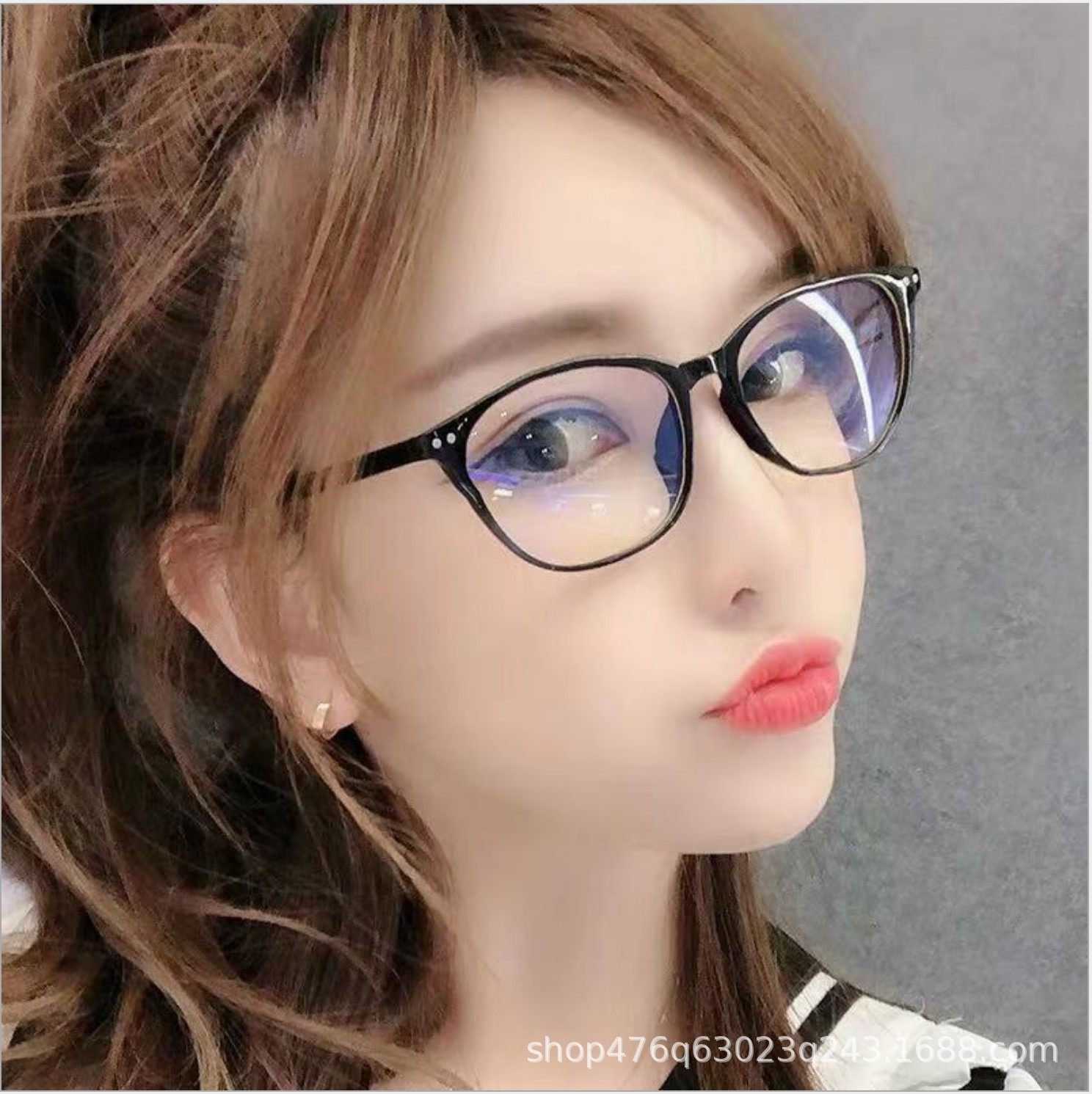 Mi nail glasses women's new myopia finished glasses retro artistic all-match glasses frame computer eye protection plain glasses