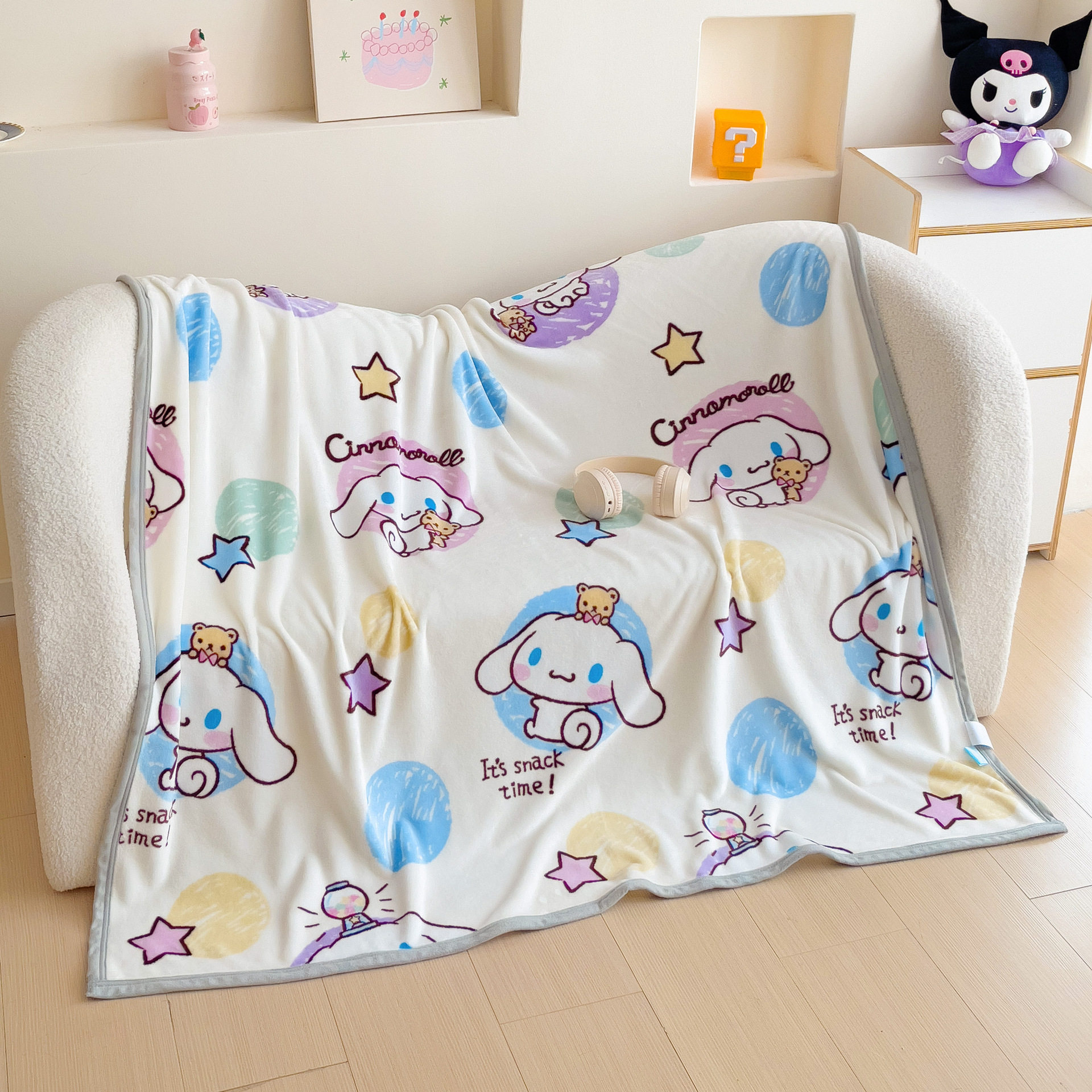 Cartoon Sanrio Children's Blanket Thickened Milk Fleece Casual Blanket Baby Fleece Blanket Student Kindergarten Lunch Break Blanket