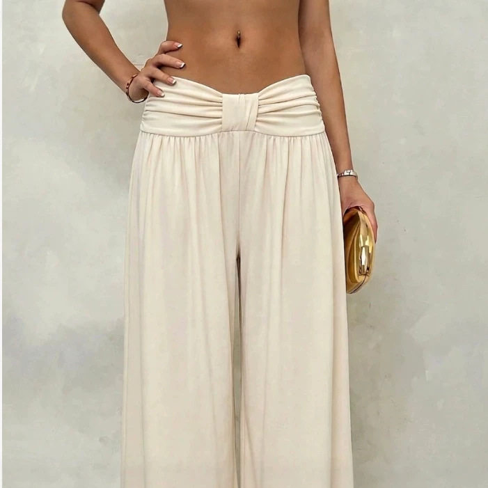 Wide Leg Yoga Pants Casual Loose Fit Solid Color Comfortable Fabric Ideal for Fitness and Everyday Wear Wholesale