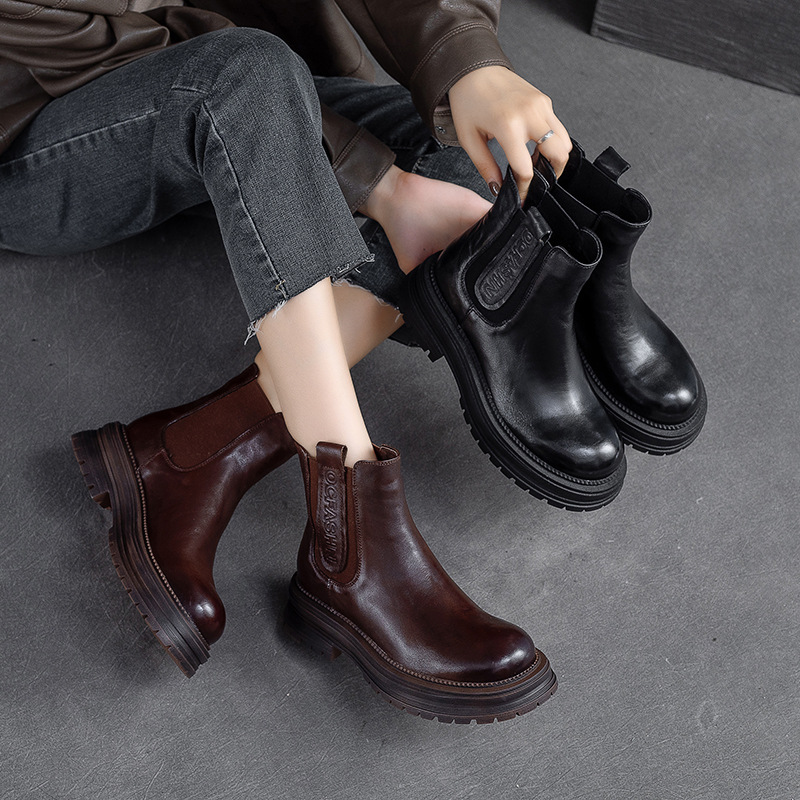 (Mới) Mã B2690 Giá 2760K: Giày Boot Cổ Thấp Nữ Huaidu Hàng Mùa Xuân Thu Đông Phong Cách Hàn Quốc Đế Cao Giày Dép Nữ Chất Liệu G06 Sản Phẩm Mới, (Miễn Phí Vận Chuyển Toàn Quốc).