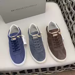 High-End Bc New Men's Shoes, Trendy Leather Flat Sneakers, Breathable Men's Casual Shoes, Stylish White Shoes