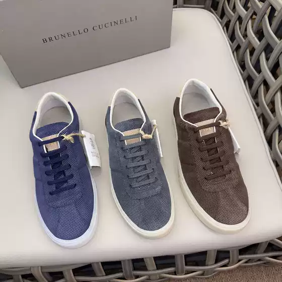 High-End Bc New Men's Shoes, Trendy Leather Flat Sneakers, Breathable Men's Casual Shoes, Stylish White Shoes