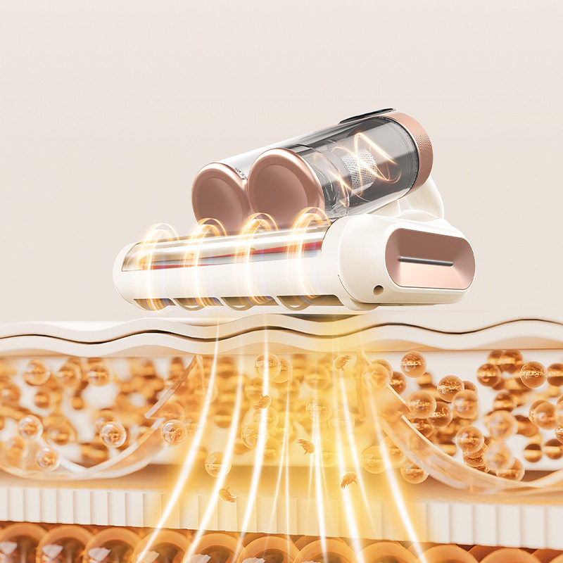 跨境滚刷双尘杯显示屏过滤除螨仪紫外线杀菌家用超声波强吸去螨仪