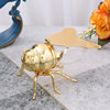Golden Large Bee Sugar Cup Household European-Style High-End Kitchen Seasoning Box Storage Jar with Spoon Accessible Luxury Home Furnishings