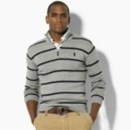 Gray stripes with black pony logo