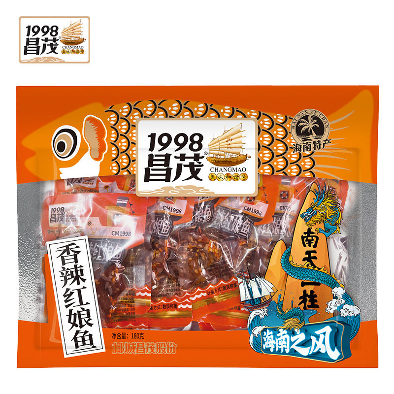 Changmao Spicy Red Niang Fish 180g Fish Honey Fish Instant Spicy Dried Fish Leisure Delicious Seafood Snacks