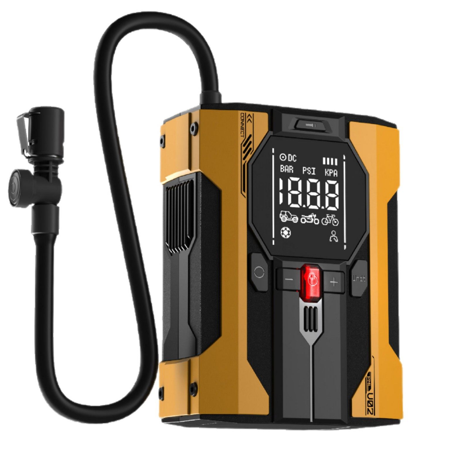 Cross-Border Portable Inflator, Smart Digital Display Cigarette Lighter Inflator Pump, Car-Mounted High-Speed Car Tire Inflator Pump