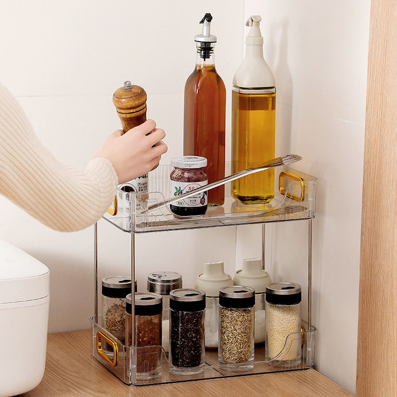 Cross-border Hot Sale Light Luxury Transparent Bathroom Storage Rack Acrylic Desktop Dressing Multi-layer Desktop Cosmetic Storage Rack