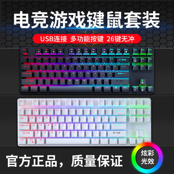 In-Stock Fast Delivery 87-Key Wired True Mechanical Keyboard Blue Switch Gaming E-Sports Office Wholesale Dropshipping Universal Notebook