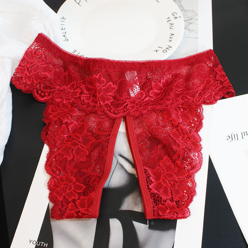 情趣内裤免脱大码内裤女性感诱惑胖mm200斤火辣房事用蕾丝夏新款