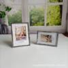 Environmental protection fashion simple silver metal photo frame table, simple photo frame table