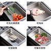 Thickened 304 Stainless Steel Sink Filter Single-Slot Double-Slot Basin Kitchen Storage Rack