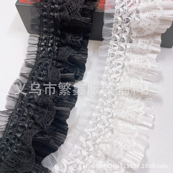 Stretch Pleated Lace Accessories Pleated Ruffles Lolita Skirt Cuffs Clothing Home Textile Curtains