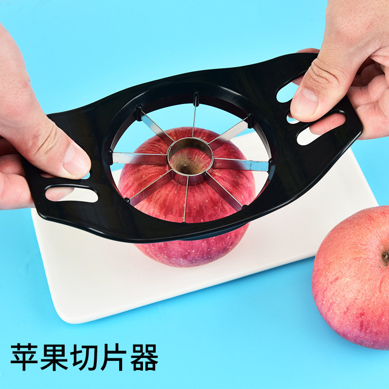 Wholesale stainless steel Apple slicer household plastic fruit splitter slicing knife fruit cutter 8 pieces Apple cutter