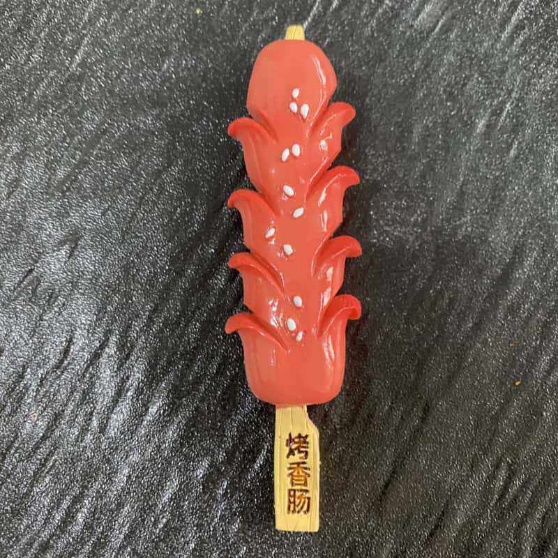 New simulation of food and play barbecue skewers resin refrigerator magnets with magnets food magnetic stickers creative decorative ornaments