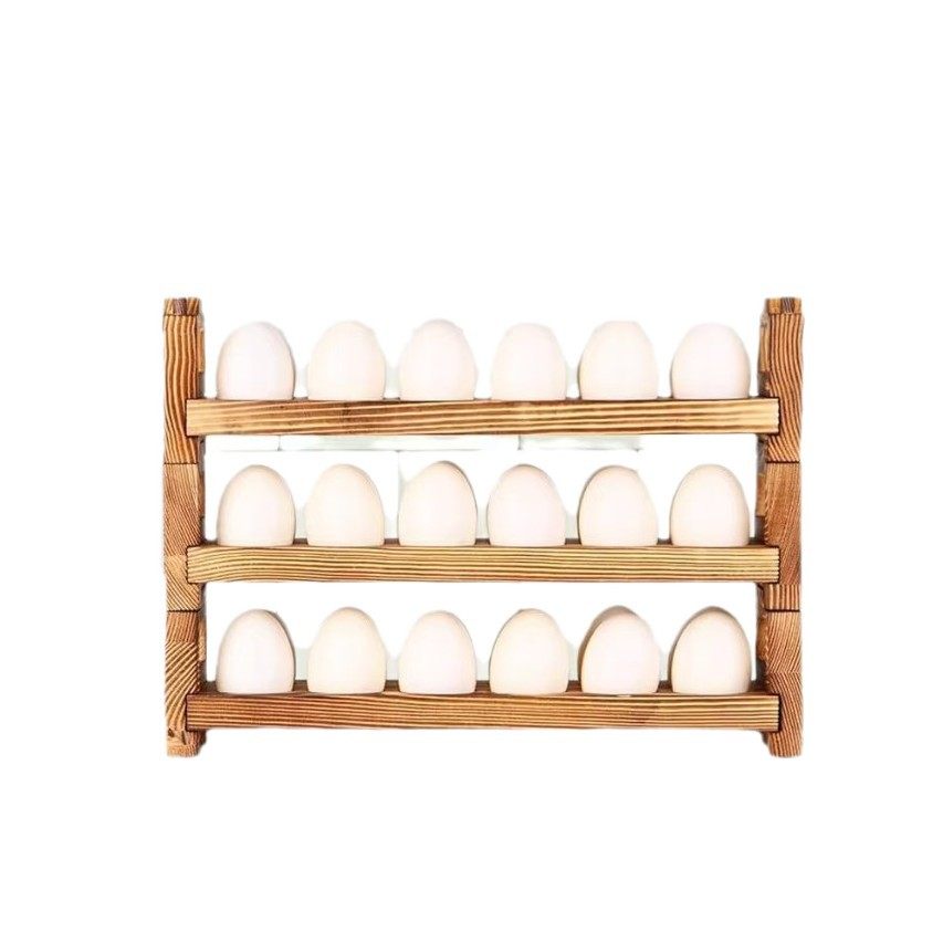 Cross-Border Wooden Egg Storage Rack Quail Egg Pigeon Egg Display Rack Wooden Kitchen Refrigerator Egg Tray Storage Rack