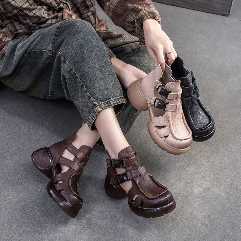 Giày Dép Sandal Nữ Tăng Chiều Cao Thoáng Khí Đế Cao Hàng Mùa Hè