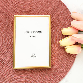 European style simple thin edge ins style metal photo frame table Yak iron gold 12 inch A4 wall mounted frame outer frame