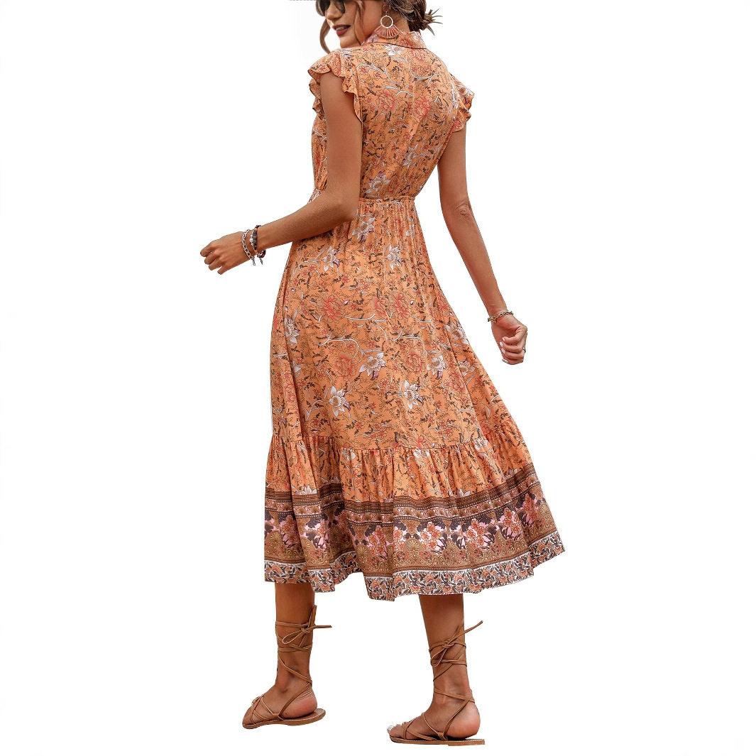Casual Waist Defining Slim Fit Dress Elegant Style European and American Fashion Perfect for Daily Wear Wholesale