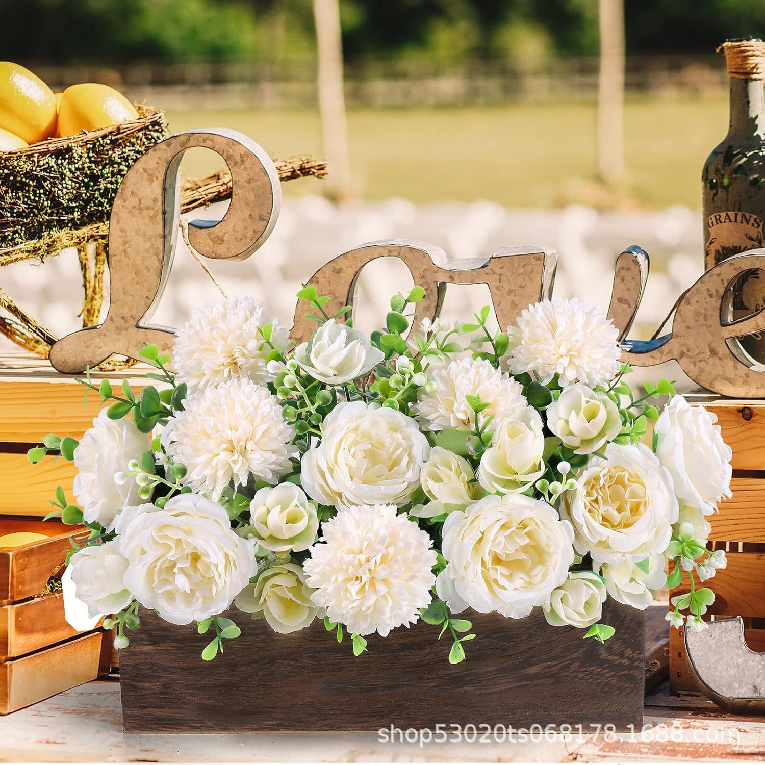 Wooden Succulent Storage Box Wooden Flower Pot Rectangular Dried Flower Storage Wooden Box Ornaments Desktop Decorative Flower Pot