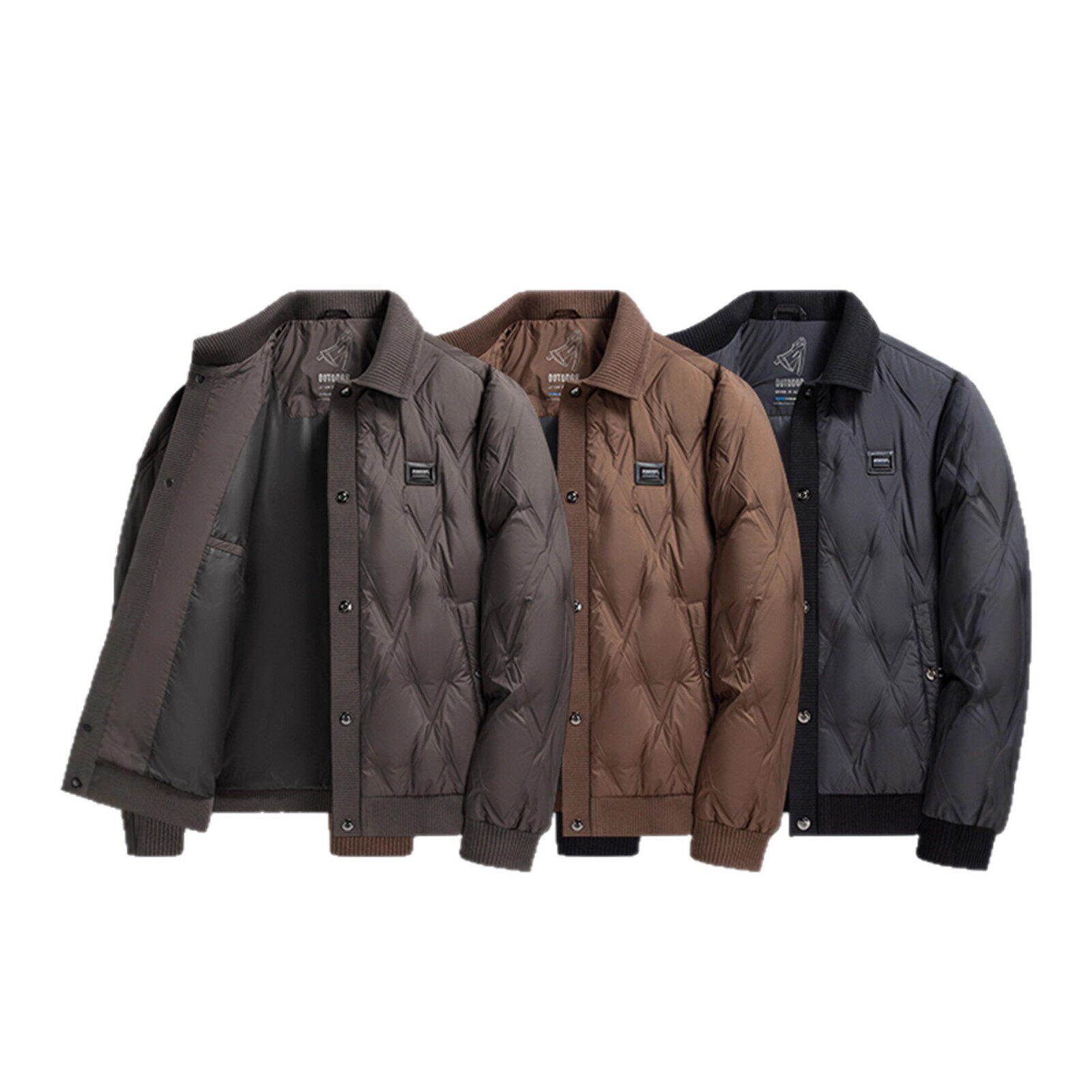 Woodpecker Middle-Aged Men's Same Style down Jacket Winter Lapel Jacket Jacket Top Casual Business Light Wear