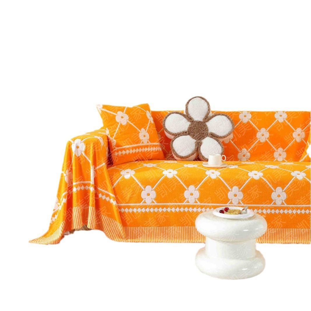 Modern light luxury high-grade sofa cover cloth full cover four seasons universal chenille cat-proof sofa cover sofa blanket