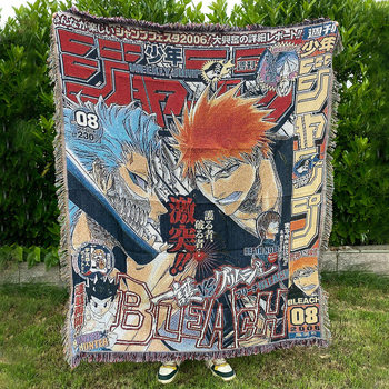 Cross-border Sofa Blanket Animation Cartoon Art Polyester Cotton Tapestry Cover Blanket Jacquard Woven Blanket Thickened Line Blanket Custom