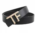 Tf gold buckle glossy + black belt