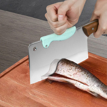 Kitchen Supplies Knife Back Hand Guard Stainless Steel Kitchen Knife Labor-saving Cutting Anti-cutting Silicone Hand Guard Not Harm