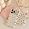 Ins Bow Flower Suitable for Apple 17Promax Mobile Phone Case Ip16 Drum Bag Leather Pattern 15Pro Korean Style 14 Women