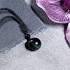 2023 cross-border Amazon 16MM tiger eye necklace necklace natural obsidian pendant amethyst necklace for men and women