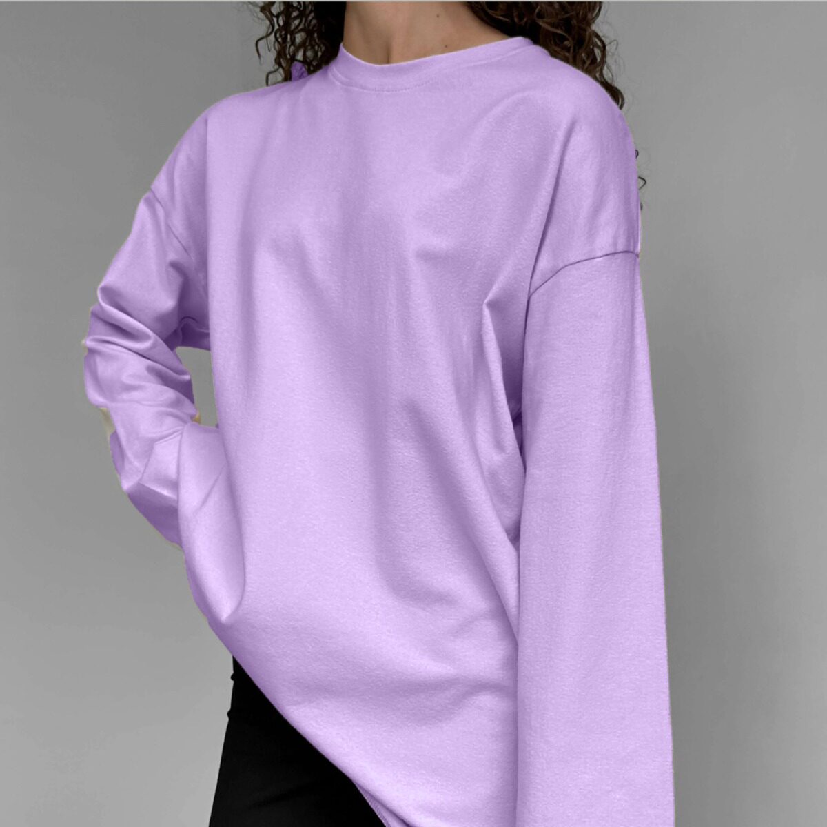 Womens Loose Fit Long Sleeve T Shirt 100 Cotton Distressed Design Casual Style Perfect for Spring and Autumn