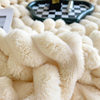Solid color thick warm rabbit plush blanket high weight flannel blanket milk velvet blanket nap blanket sofa blanket