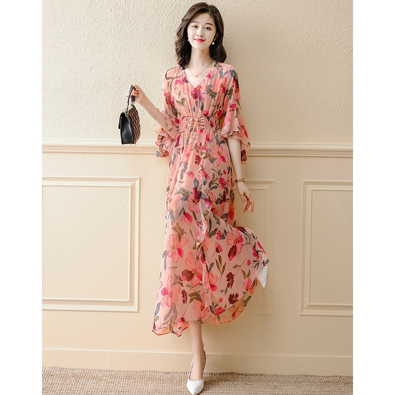 (Mới) Mã H1637 Giá 1190K: Váy Đầm Liền Thân Dáng Dài Nữ Dotdhi Hàng Mùa Hè Họa Tiết Hoa Thời Trang Nữ Chất Liệu G04 Sản Phẩm Mới, (Miễn Phí Vận Chuyển Toàn Quốc).