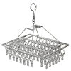 Stainless Steel Sock Drying Rack Household Clothes Hanger Multi-Clip Baby Kidsren Student Dormitory Drying Windproof Clothes Drying Rack