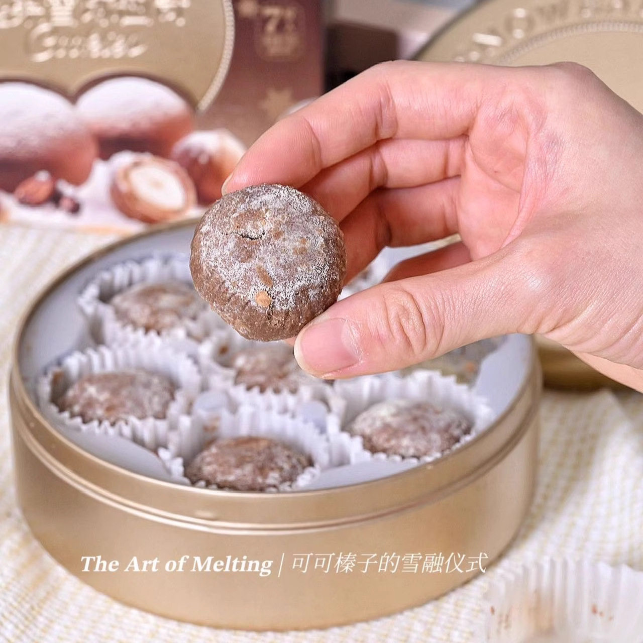 Kawas Nut Snowball Cookies 90g Butter Pecan Cocoa Hazelnut Flavor Cookies Afternoon Tea Snacks
