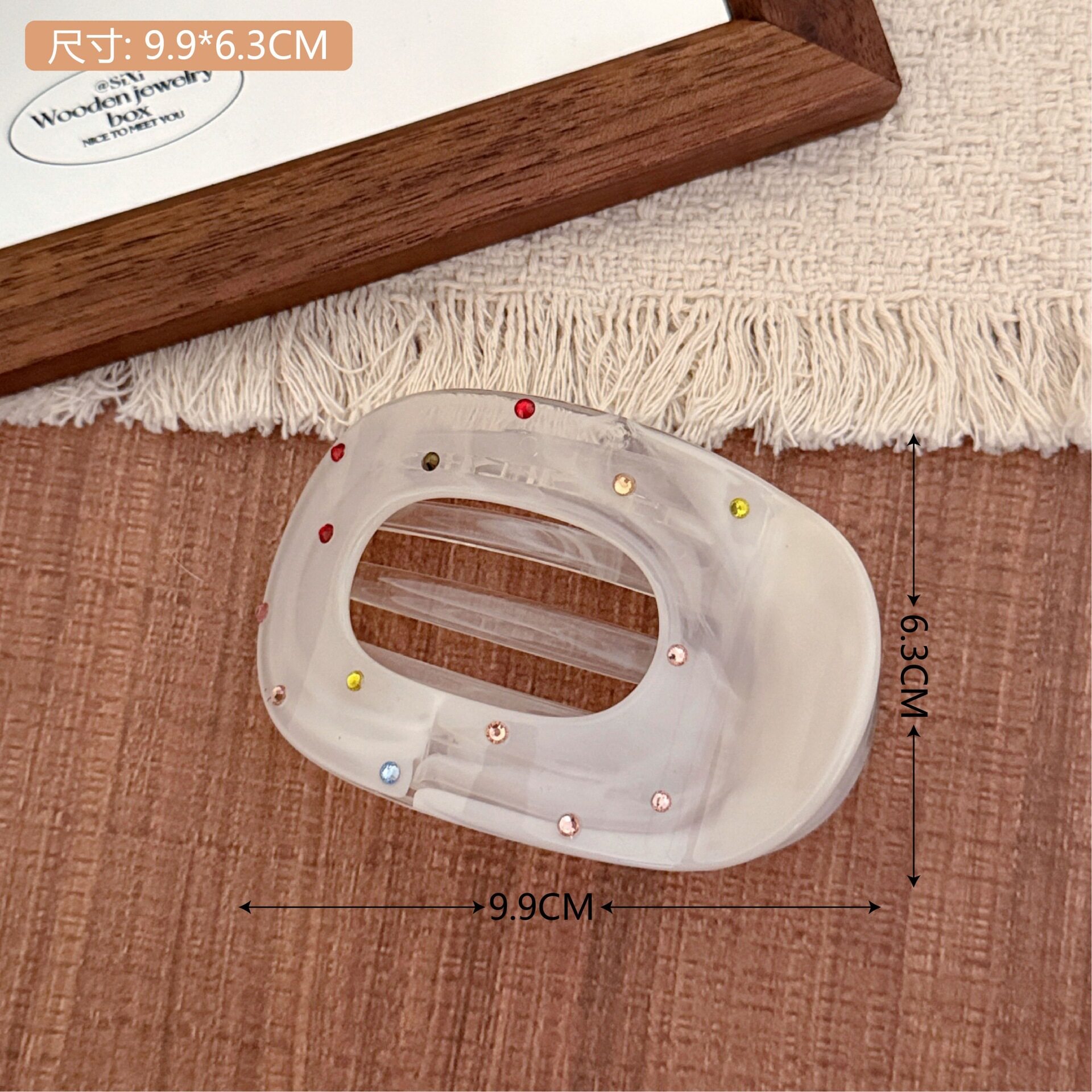 高颜值彩钻星星蝴蝶结抓夹少女后脑勺盘发夹百搭多鲨鱼夹发卡发饰