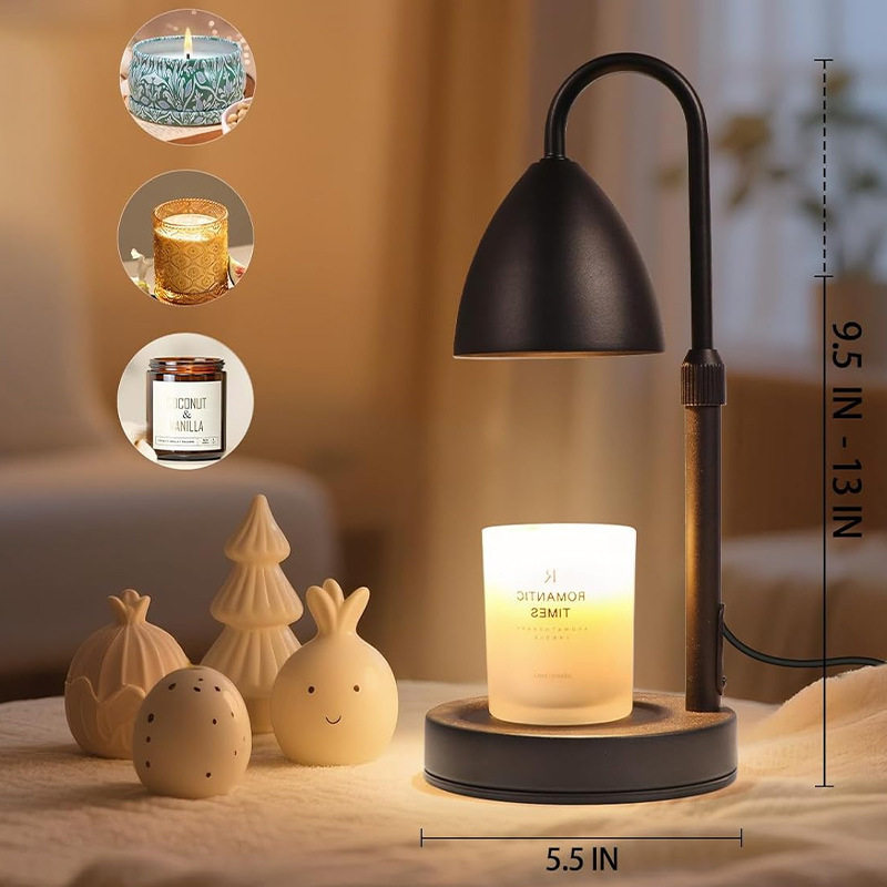 Aromatherapy Lamp Melted Wax Lamp Fragrance Warm Retro Melted Candle Lamp Bedroom Bedside Black Night Light Atmosphere Table Lamp Wholesale